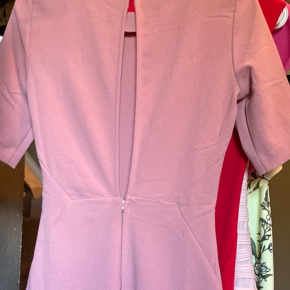 Dusty Rose Mid Length Dress - Picture 2 of 2